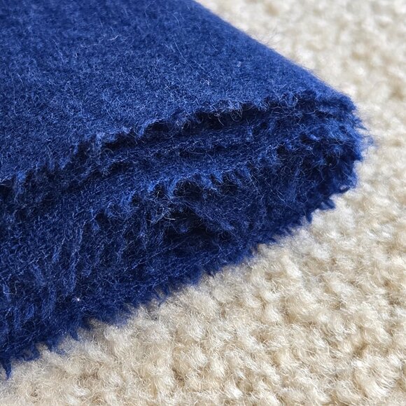 Black Saks Fifth Avenue Woven Cashmere Scarf Blue - Picture 14 of 15